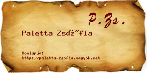Paletta Zsófia névjegykártya