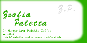 zsofia paletta business card