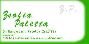 zsofia paletta business card